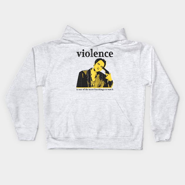 i choose violence quentin tarantino quote Kids Hoodie by psninetynine